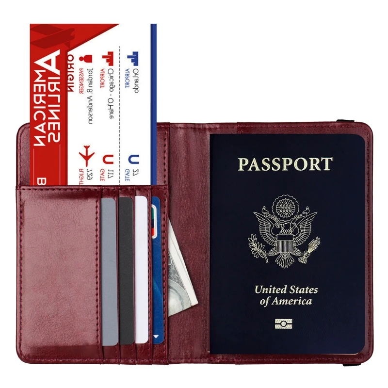 Соединенные Штаты Америки США RFID Для мужчин кошелек для паспорта Обложка Чехол