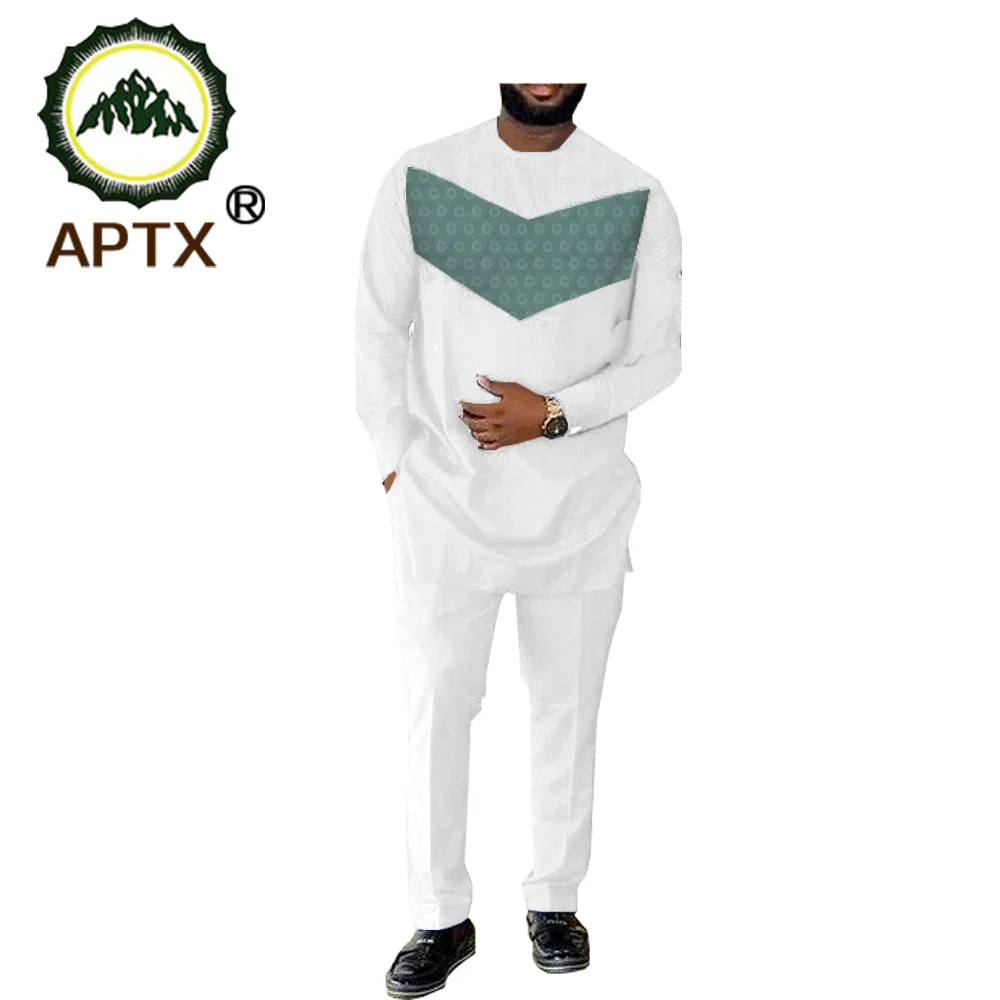 2021 Spring Casual Men's Pants Suit APTX African Print Full Sleeve O-Neck Long Top+Full Length Pants Men's Suit TA1816001
2021 Spring Casual Men's Pants Suit APTX African Print Full Sleeve O-Neck Long Top+Full Length Pants Men's Suit TA1816001
