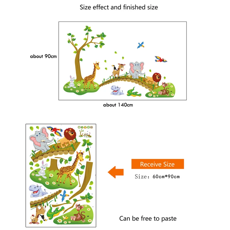 2021Cartoon Lovely animals cross the bridge DIY Vinyl Wall Stickers Kids room gift Home decoration Art Decals creative 3D
2021Cartoon Lovely animals cross the bridge DIY Vinyl Wall Stickers Kids room gift Home decoration Art Decals creative 3D