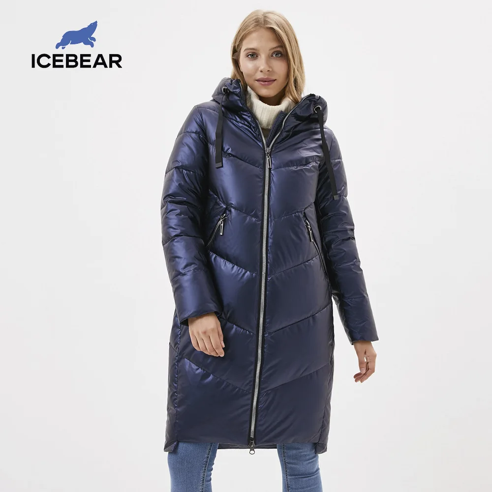 ICEbear 2020 новая зимняя женская куртка с капюшоном модная повседневная тонкая