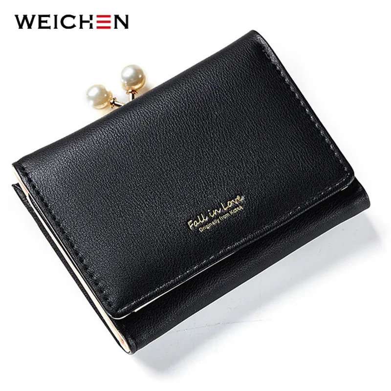 Модный тройной Дамский кошелек WEICHEN с зажимом карман для монет кредитница