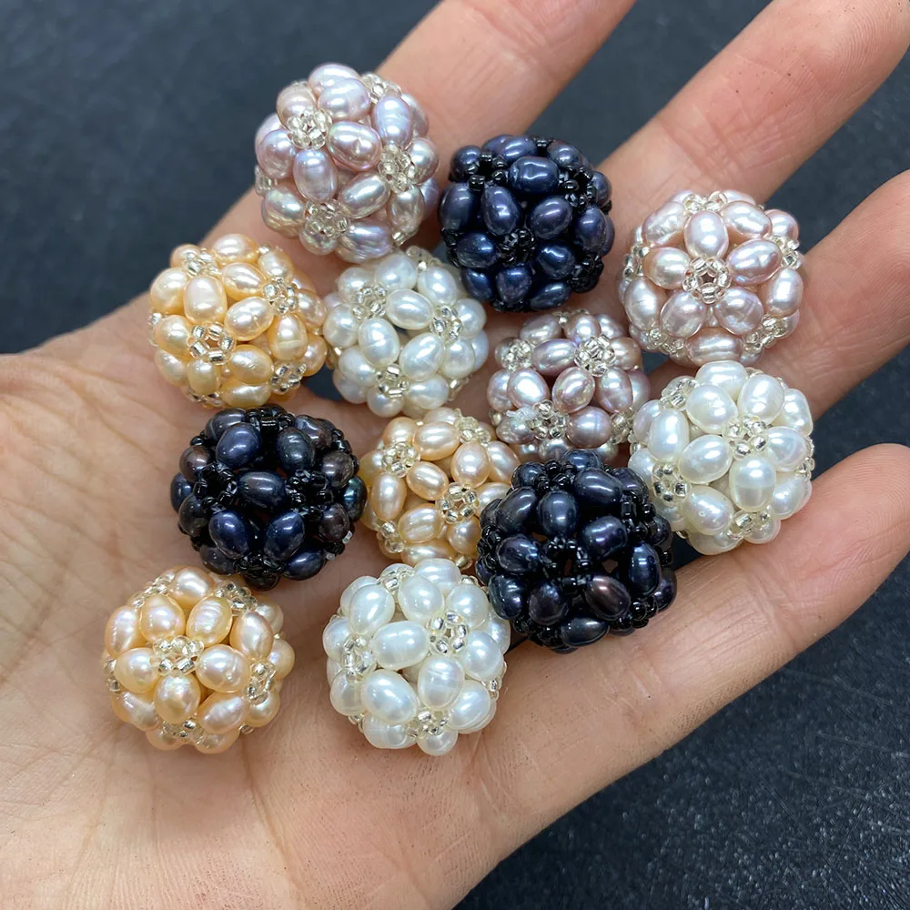 Natural Freshwater Pearl Flower Ball Cultured Baroque White Pearls for DIY Making Wedding Women Necklace Bracelet Jewelry
Natural Freshwater Pearl Flower Ball Cultured Baroque White Pearls for DIY Making Wedding Women Necklace Bracelet Jewelry