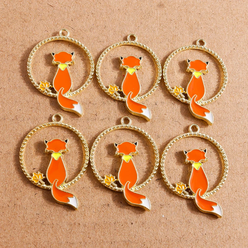 10pcs 25*36mm Enamel Cute Animal Fox Charms for Jewelry Making Pendants Necklaces Earrings DIY Keychains Crafts Accessories
10pcs 25*36mm Enamel Cute Animal Fox Charms for Jewelry Making Pendants Necklaces Earrings DIY Keychains Crafts Accessories