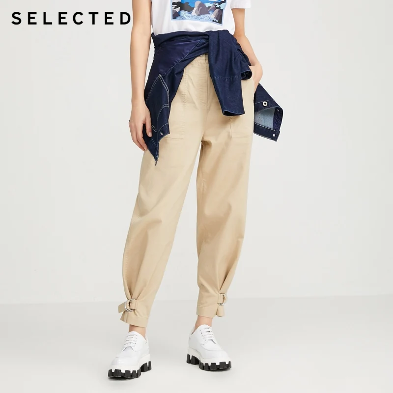 SELECTED Women's Straight Tie-feet Cropped Pants Cotton-blended Casual Trousers R|420114508
SELECTED Women's Straight Tie-feet Cropped Pants Cotton-blended Casual Trousers R|420114508