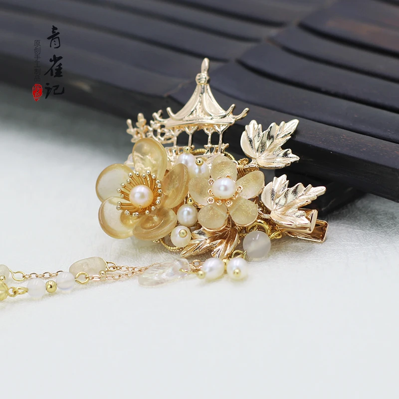 Handmade Tang Style Stupa Hairpin Chinese Clothing Accessories Headdress Tassels Hairpin U-Shaped Hairpin Comb
Handmade Tang Style Stupa Hairpin Chinese Clothing Accessories Headdress Tassels Hairpin U-Shaped Hairpin Comb