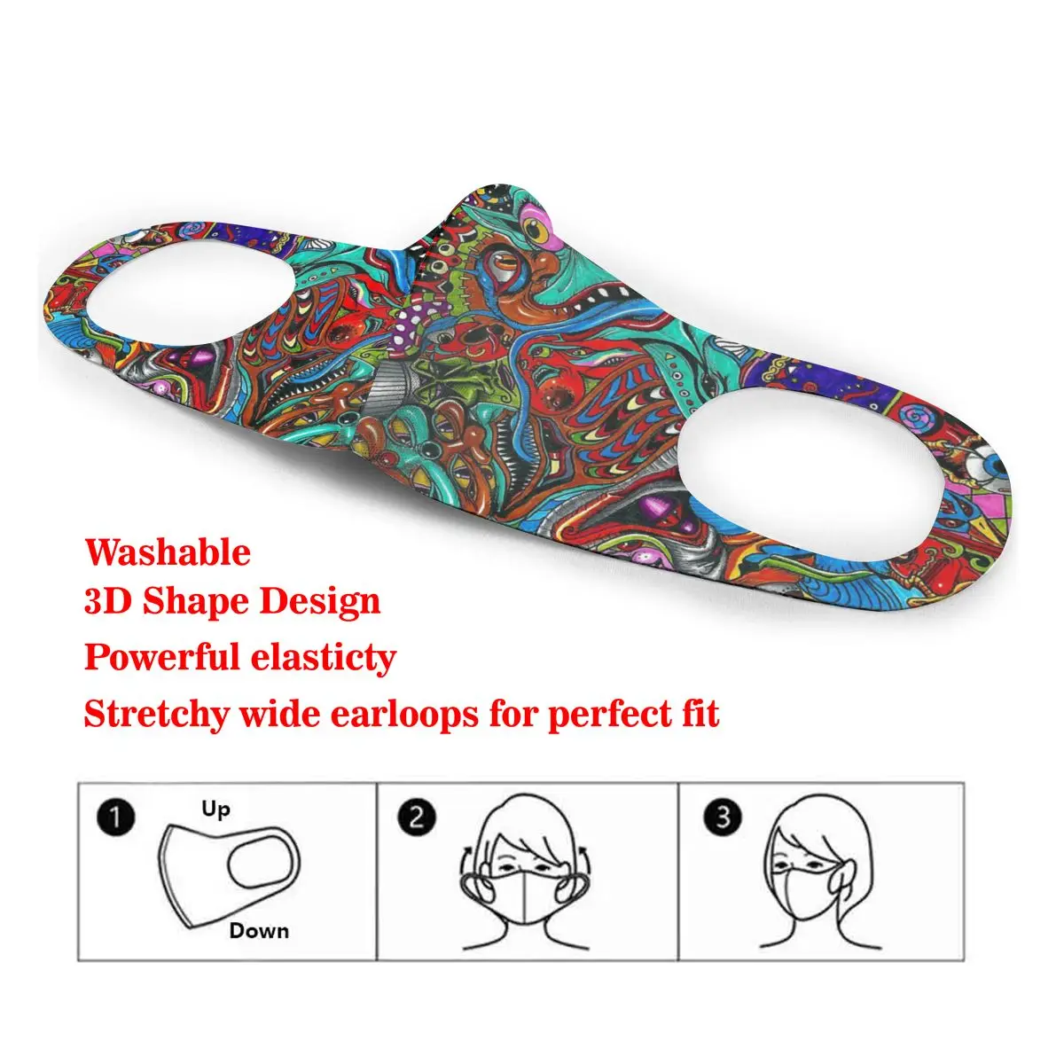 Acid Trippy Leaking Smiley Face Washable elastic Earloop Face Breathing Mask Reusable Anti Dust Cotton Mouth For Adults
Acid Trippy Leaking Smiley Face Washable elastic Earloop Face Breathing Mask Reusable Anti Dust Cotton Mouth For Adults