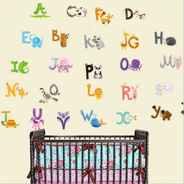Cartoon Animal English Letter Self Stick Picture Children's Room Kindergarten Educational Paste Waterproof Wall Sticker
Cartoon Animal English Letter Self Stick Picture Children's Room Kindergarten Educational Paste Waterproof Wall Sticker