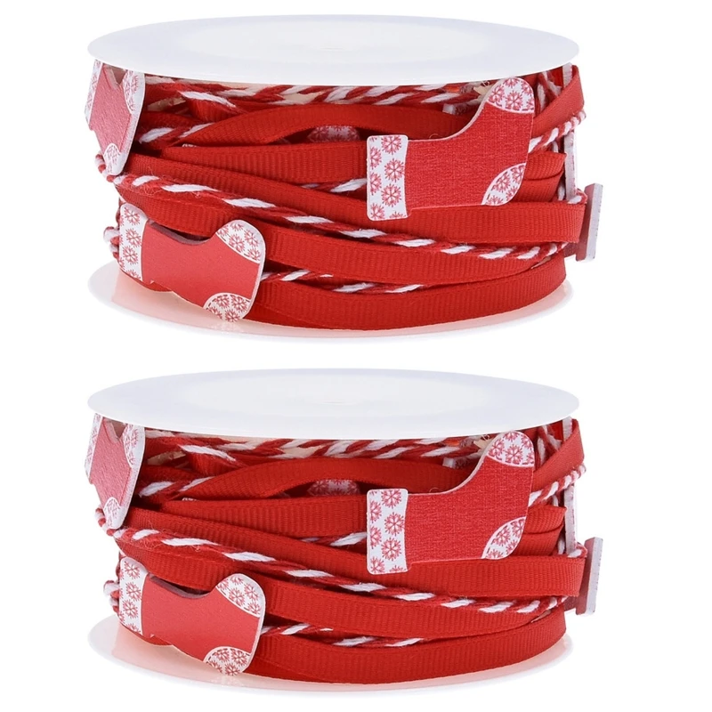 2 roll/4 roll Christmas Polyester Ribbon Cartoon Heart Xmas Tree Candy Cane Stocking Pattern String for DIY Crafts Gift Packagin
2 roll/4 roll Christmas Polyester Ribbon Cartoon Heart Xmas Tree Candy Cane Stocking Pattern String for DIY Crafts Gift Packagin