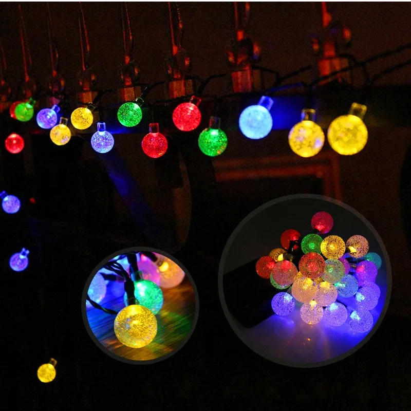 Christma Garland Solar Lamp Crystal Ball String Light Christmas Decoration for Home Waterproof Outdoor Xmas Tree New Year Decor 
Christma Garland Solar Lamp Crystal Ball String Light Christmas Decoration for Home Waterproof Outdoor Xmas Tree New Year Decor