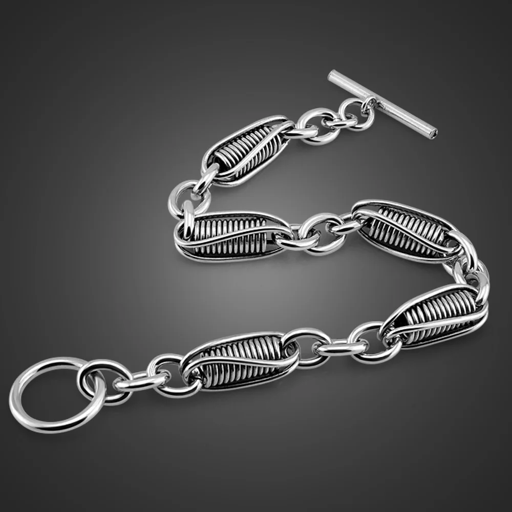 Men100% 925 Sterling Silver Rock Bracelet Chain On The Hand With Vintaget Punk Bangle Bracelet Jewelry For Women Gift
Men100% 925 Sterling Silver Rock Bracelet Chain On The Hand With Vintaget Punk Bangle Bracelet Jewelry For Women Gift