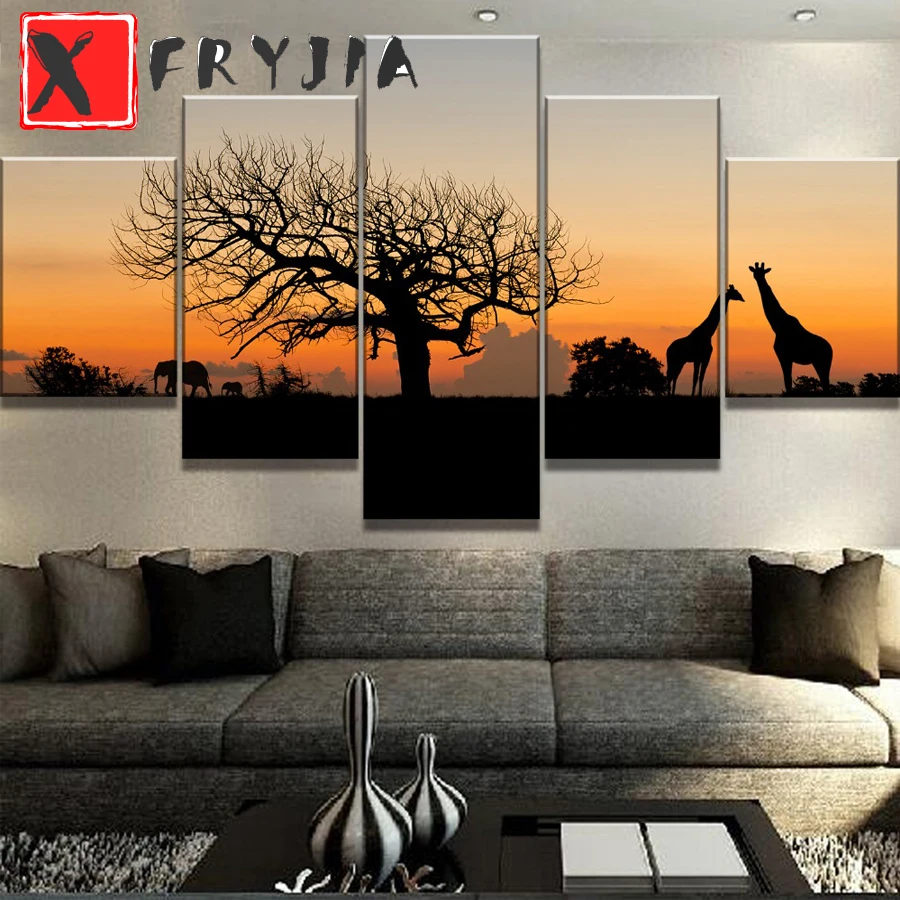 5pcs Full Square Round Drill 5D DIY Diamond Painting African Savanna Animals Elephant Giraffe 3D Embroidery 5D Home Decoration
5pcs Full Square Round Drill 5D DIY Diamond Painting African Savanna Animals Elephant Giraffe 3D Embroidery 5D Home Decoration