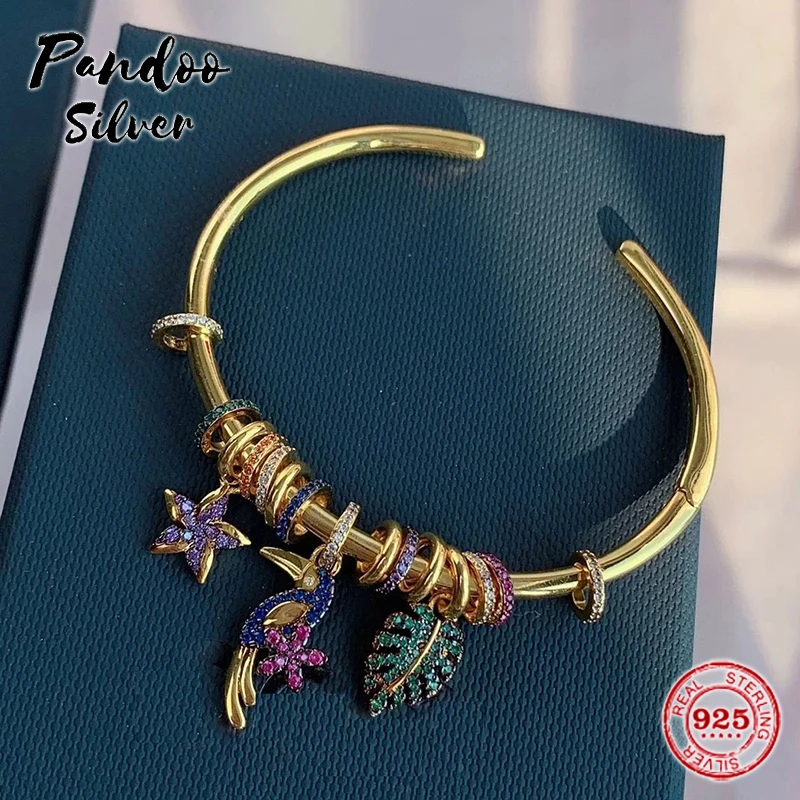S925 Sterling Silver Original Jewelry,Collection TROPICANA,Palm Leaf Open Cuff,Multicolor Tropical Open Cuff With Logo
S925 Sterling Silver Original Jewelry,Collection TROPICANA,Palm Leaf Open Cuff,Multicolor Tropical Open Cuff With Logo