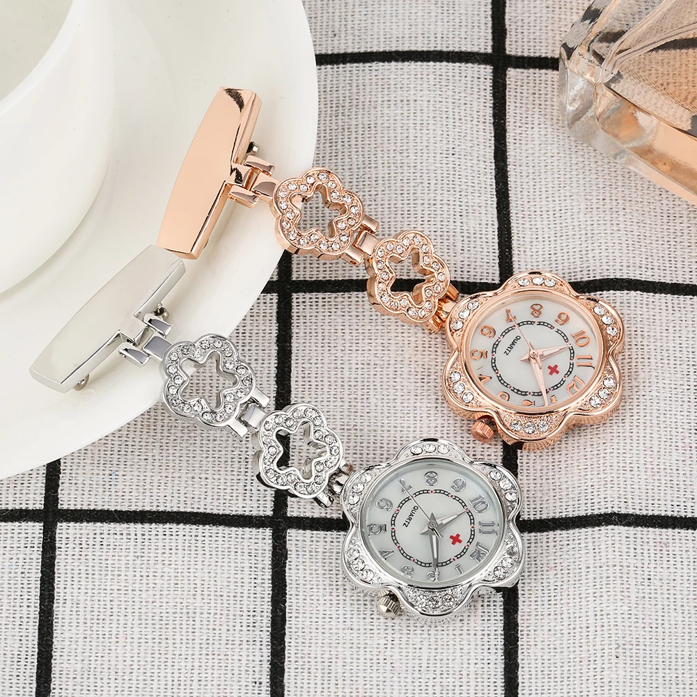 TOP Quality Stainless Steel Silver Rose Gold Nurse Watch Heart Petal Design with Diamonds Fob Pendant Watches Reloj De Bolsillo
TOP Quality Stainless Steel Silver Rose Gold Nurse Watch Heart Petal Design with Diamonds Fob Pendant Watches Reloj De Bolsillo
