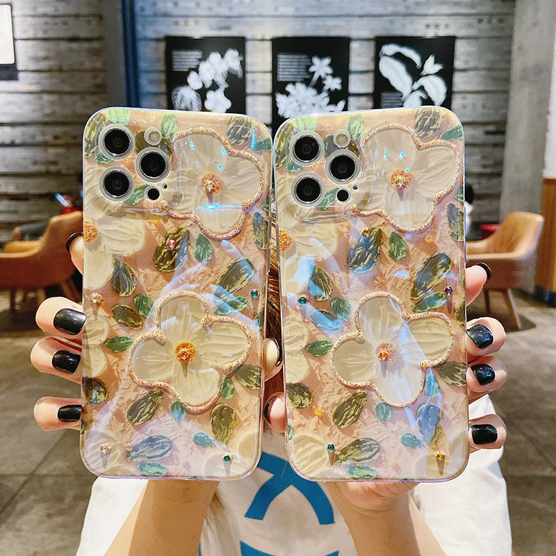 Luxury Fashion Laser Flowers Daisy Phone Case For iPhone 13 Pro MAX 12 Mini 11 X XR XS Max 7 8 Plus SE2020 Soft Shockproof Cover
Luxury Fashion Laser Flowers Daisy Phone Case For iPhone 13 Pro MAX 12 Mini 11 X XR XS Max 7 8 Plus SE2020 Soft Shockproof Cover