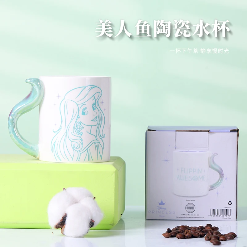 Disney Mermaid Ariel Princess Cartoon Ceramic Mug with Irregular Fishtail Handle Birthday Gift Collection Gift
Disney Mermaid Ariel Princess Cartoon Ceramic Mug with Irregular Fishtail Handle Birthday Gift Collection Gift