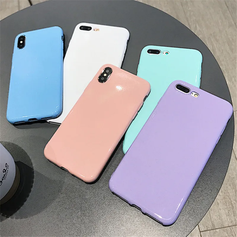 Блестящие Чехлы для iPhone X XR XS Max 8 7 6 6S Plus из мягкого ТПУ Samsung Galaxy S10 S10e S9 S8 S7 S6
