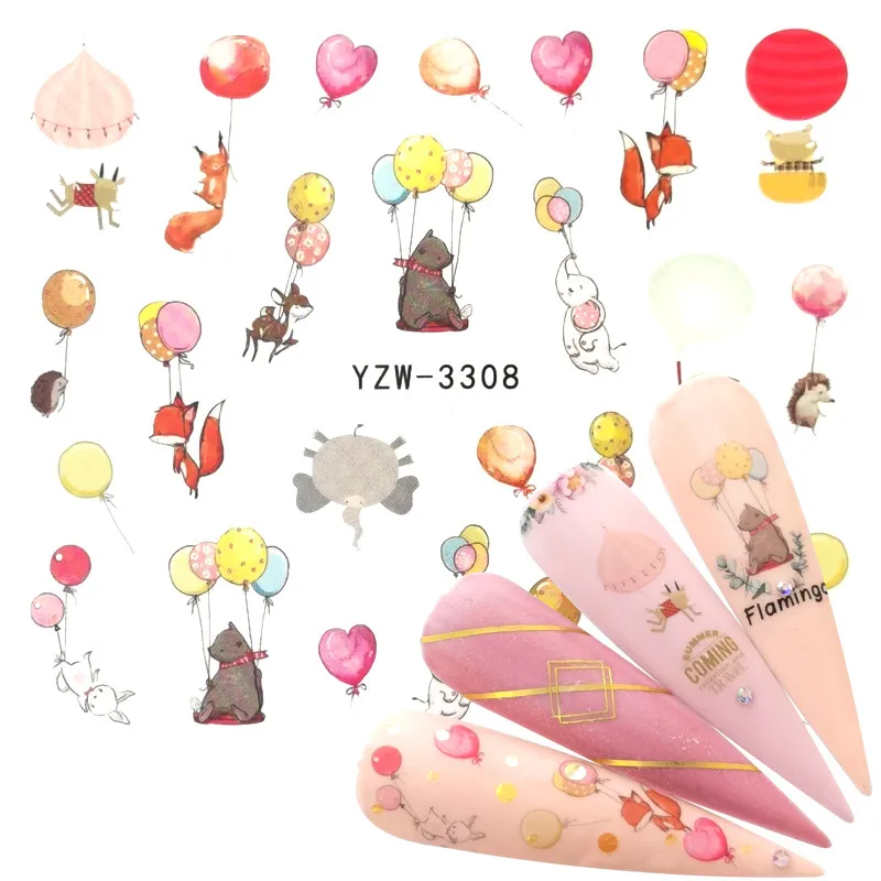 1 Sheet Transfer Balloon Stickers For Nails Cute Cartoon Animal Sliders For Nails DIY Adhesive Nail Art Tip Decora Wraps
1 Sheet Transfer Balloon Stickers For Nails Cute Cartoon Animal Sliders For Nails DIY Adhesive Nail Art Tip Decora Wraps