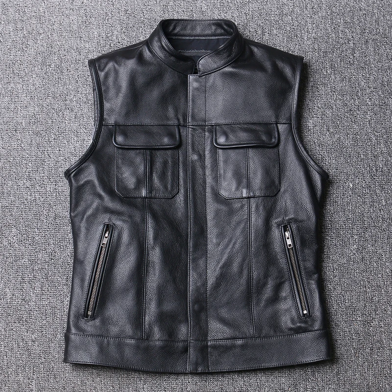 Spring and Autumn New Male Personality Korean Short Slim Stand Collar Sleeveless Handsome Trendy Motorcycle PU Jacket S-5XL
Spring and Autumn New Male Personality Korean Short Slim Stand Collar Sleeveless Handsome Trendy Motorcycle PU Jacket S-5XL