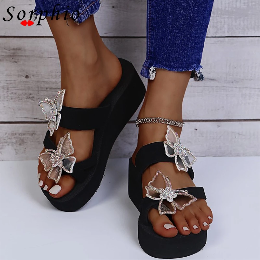 Sorphio New Arrival Comfort Slippers For Women Girl Sweet Outfit Butterfly Platform Wedges Casual Fashion Flip Flop Slides Shoes 
Sorphio New Arrival Comfort Slippers For Women Girl Sweet Outfit Butterfly Platform Wedges Casual Fashion Flip Flop Slides Shoes