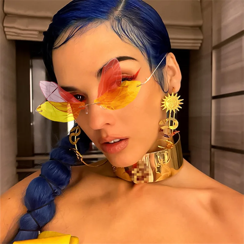 Женские солнцезащитные очки в стиле ретро Elf Fairy Dragonfly модные брендовые стимпанк