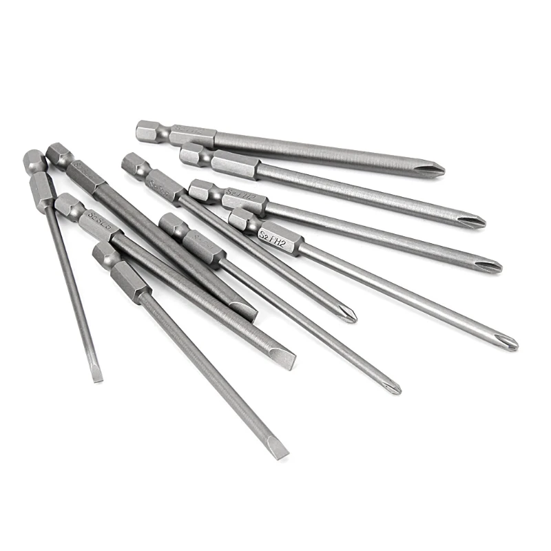 10 Pcs Magnetic Slotted PH2 Screwdriver Bit S2 Steel 1/4 Hex Shank 100mm 97QD
10 Pcs Magnetic Slotted PH2 Screwdriver Bit S2 Steel 1/4 Hex Shank 100mm 97QD