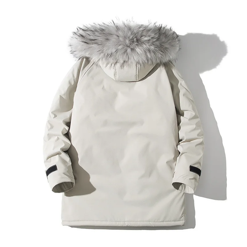 New winter parka coat men's mid-length loose large size 5XL hooded jacket men's thick warm and windproof solid color cotton coat
New winter parka coat men's mid-length loose large size 5XL hooded jacket men's thick warm and windproof solid color cotton coat