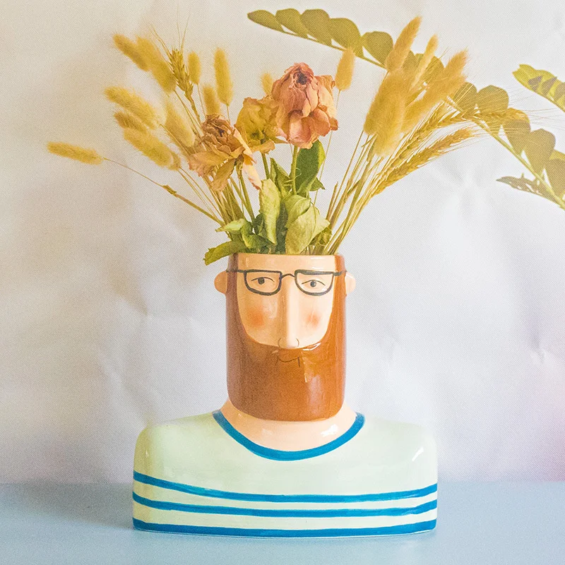 Скандинавская керамическая ваза для боди-арта, Декоративная скульптура, украшение для гостиной, детской, настольное украшение для дома
Скандинавская керамическая ваза для боди-арта, Декоративная скульптура, украшение для гостиной, детской, настольное украшение для дома