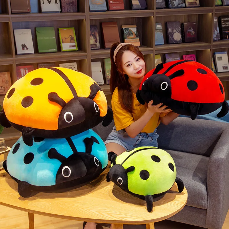 

Simple Cartoon Beetle Doll Soft and Comfortable Stuffed Toy Cute Seven-star Ladybug Plush Toy Pillow Doll Birthday Funny Gift