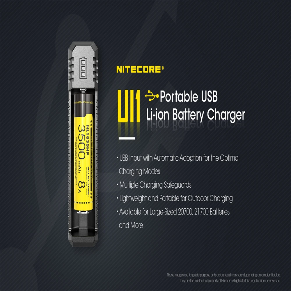 NITECORE UI1 UI2 Battery Charger Portable USB Li-ion Battery Charger compatible with 26650 20700 21700 18650 16340 14500 battery
NITECORE UI1 UI2 Battery Charger Portable USB Li-ion Battery Charger compatible with 26650 20700 21700 18650 16340 14500 battery