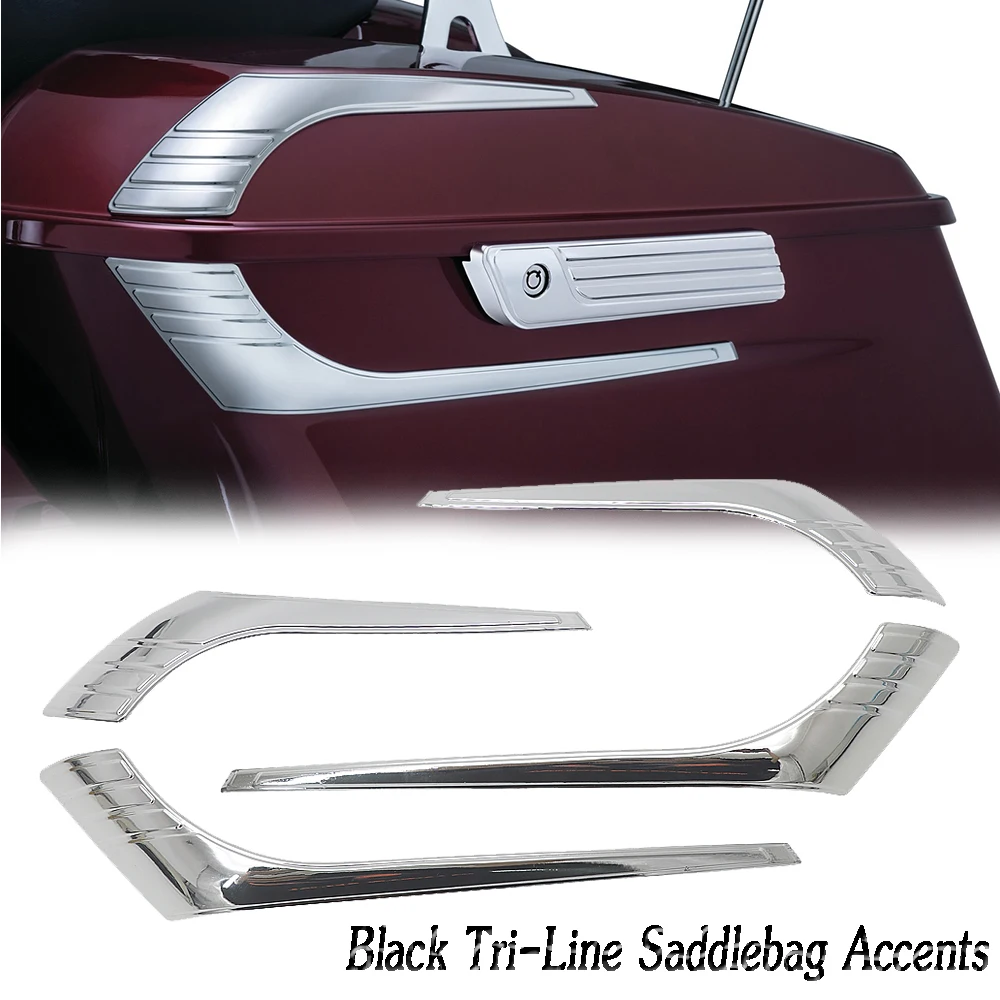 Tri-Line Saddlebag Lid Accents FOR Electra Road Street Glides Road Kings 2014-2020
Tri-Line Saddlebag Lid Accents FOR Electra Road Street Glides Road Kings 2014-2020
