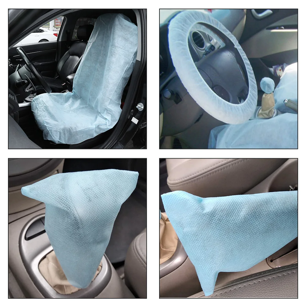 Universal 4PCS Car Protective Covers Disposable Car Seat Cover Steeling Wheel Cover, Handbrake Cover, Gear Shift Cover Fit
Universal 4PCS Car Protective Covers Disposable Car Seat Cover Steeling Wheel Cover, Handbrake Cover, Gear Shift Cover Fit
