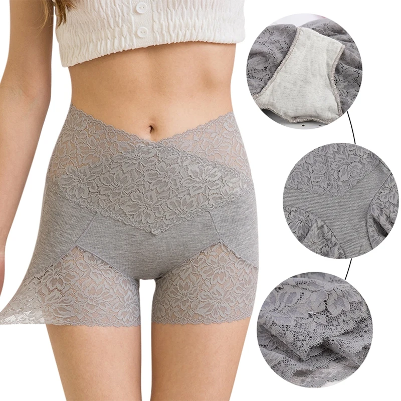 LaceHigh Waist Women Safety Pants Flat-angle Abdomen Female Bottoming Shorts Insurance Underwear 
LaceHigh Waist Women Safety Pants Flat-angle Abdomen Female Bottoming Shorts Insurance Underwear