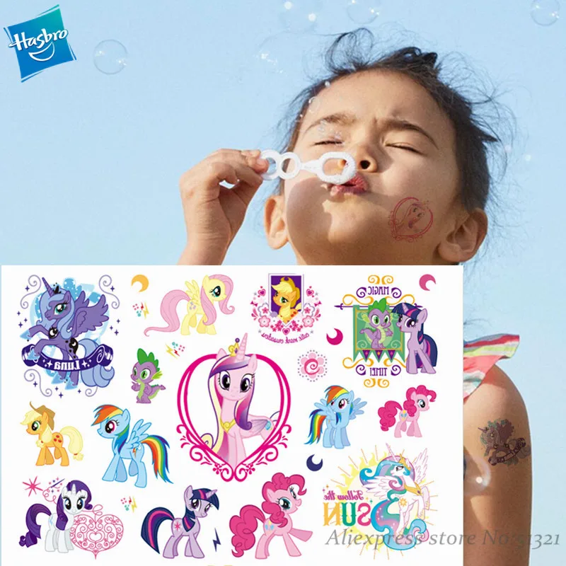 Hasbro My Little Pony cute Cartoon Temporary Tattoo Sticker For Girl Cartoon Toy Waterproof Birthday Party Tool Girl Gift
Hasbro My Little Pony cute Cartoon Temporary Tattoo Sticker For Girl Cartoon Toy Waterproof Birthday Party Tool Girl Gift