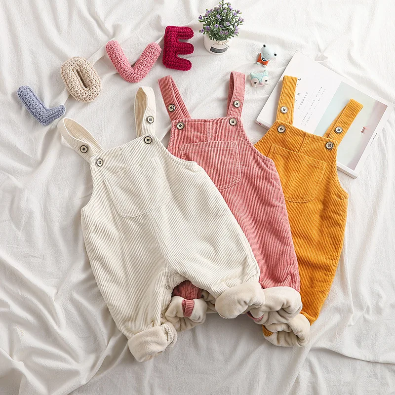 Winter New Kids Overalls Korean Solid Plus Velvet Warm Jumpsuits For Boys Girls Children's Corduroy Overalls Baby Trousers Pants
Winter New Kids Overalls Korean Solid Plus Velvet Warm Jumpsuits For Boys Girls Children's Corduroy Overalls Baby Trousers Pants