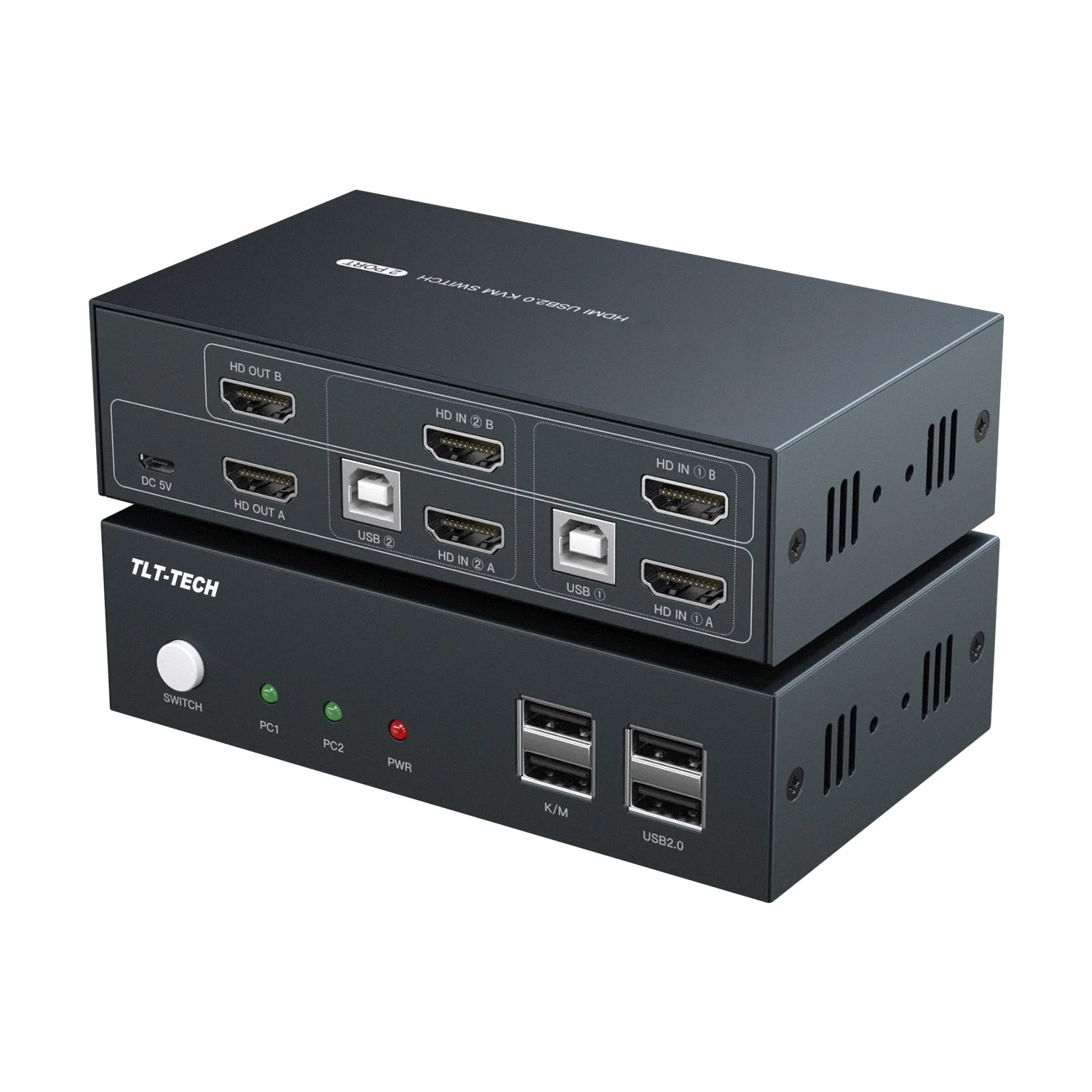 KVM-переключатель совместимый с HDMI KVM-переключатели двойной монитор 2 входа выхода