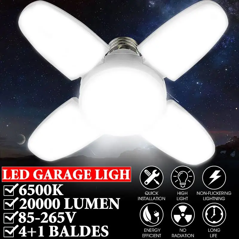 6500K E27 Led Lamp Led Bulb Led Industrial Light Bulb AC 85-265V Foldable Fan Blade Light Lighting for Living Room Garage Light
6500K E27 Led Lamp Led Bulb Led Industrial Light Bulb AC 85-265V Foldable Fan Blade Light Lighting for Living Room Garage Light