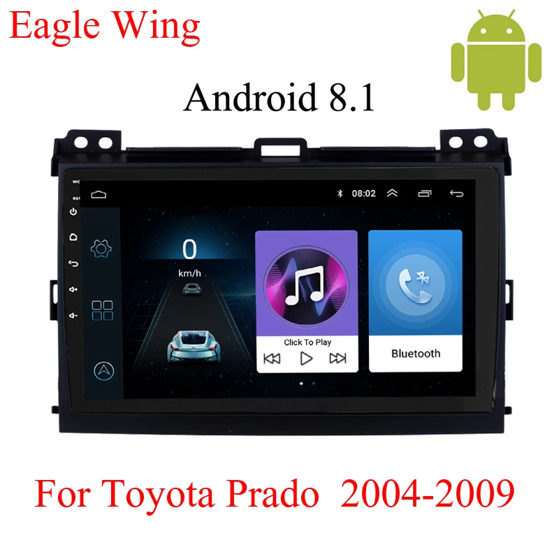 Автомобильный dvd плеер с gps Android 8 1 для Toyota Prado 120 Land Cruiser 2004 2009 автомагнитолой