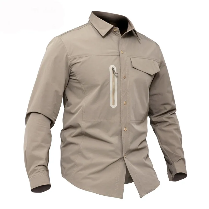 

Мужская тактическая рубашка-карго MORUANCLE, уличная боевая рубашка с несколькими карманами, Однотонная рубашка в стиле милитари, с длинным рук...