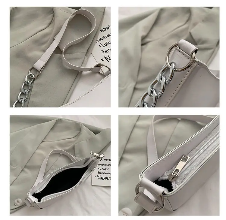 Vintage PU Leather Ladies Armpit Bag Fashion Women Chain Shoulder Bag Baguette Handbags Simple Female Daily Clutch Purse Bolsas
Vintage PU Leather Ladies Armpit Bag Fashion Women Chain Shoulder Bag Baguette Handbags Simple Female Daily Clutch Purse Bolsas