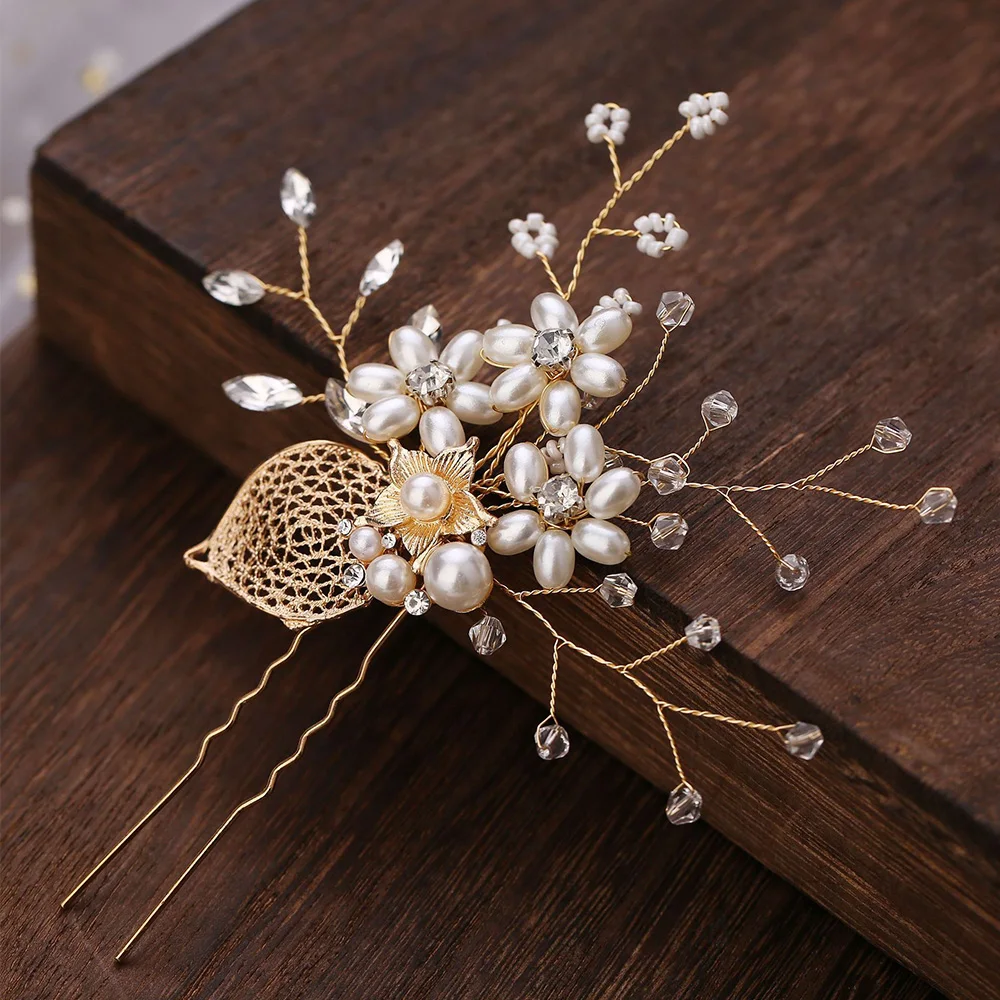 Festival Wedding Alloy Leaves Rhinestone Pearl Flower U-Shape Hairpin Beautiful Bride Headdress Plait Hair Clip Vine Accessories
Festival Wedding Alloy Leaves Rhinestone Pearl Flower U-Shape Hairpin Beautiful Bride Headdress Plait Hair Clip Vine Accessories