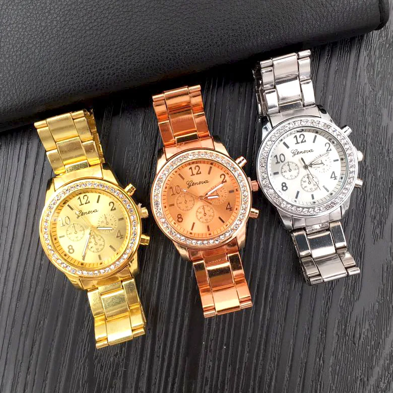 Geneva Brand Women's Watch Fashion Diamond Stainless Steel Luxury Ladies Watch For Women Wristwatch relogio feminino reloj mujer
Geneva Brand Women's Watch Fashion Diamond Stainless Steel Luxury Ladies Watch For Women Wristwatch relogio feminino reloj mujer