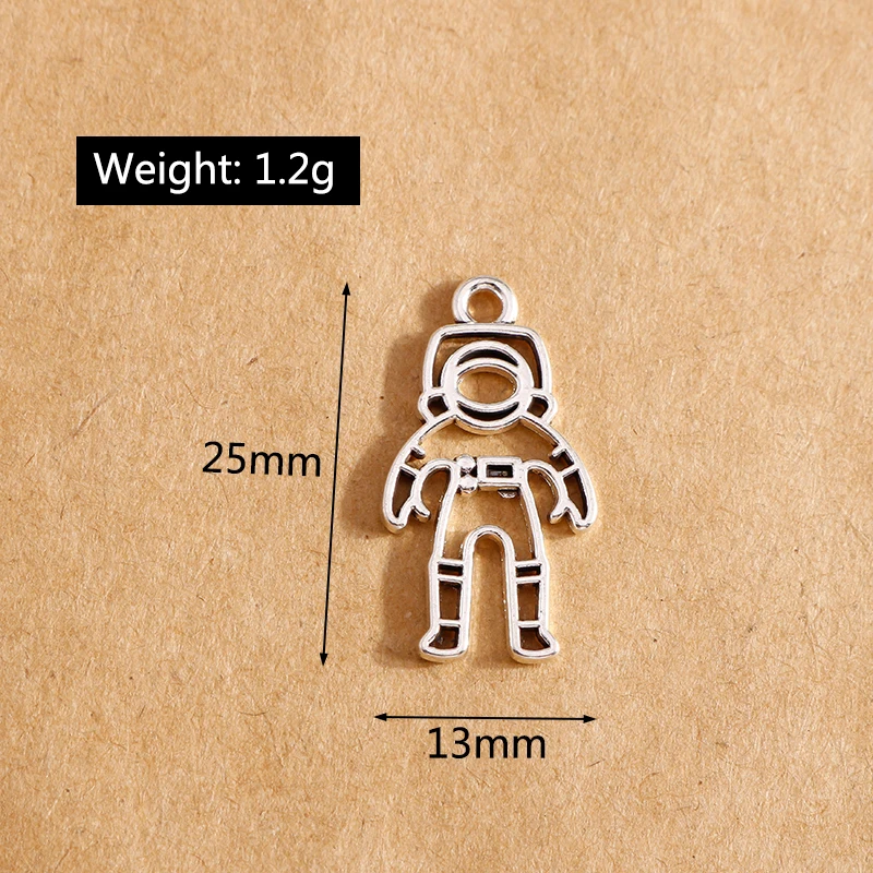 20pcs Astronaut Pendants Silver Color Alloy Space Charms for DIY Bracelet Necklace Jewelry Making Handmade Craft 13*25mm
20pcs Astronaut Pendants Silver Color Alloy Space Charms for DIY Bracelet Necklace Jewelry Making Handmade Craft 13*25mm