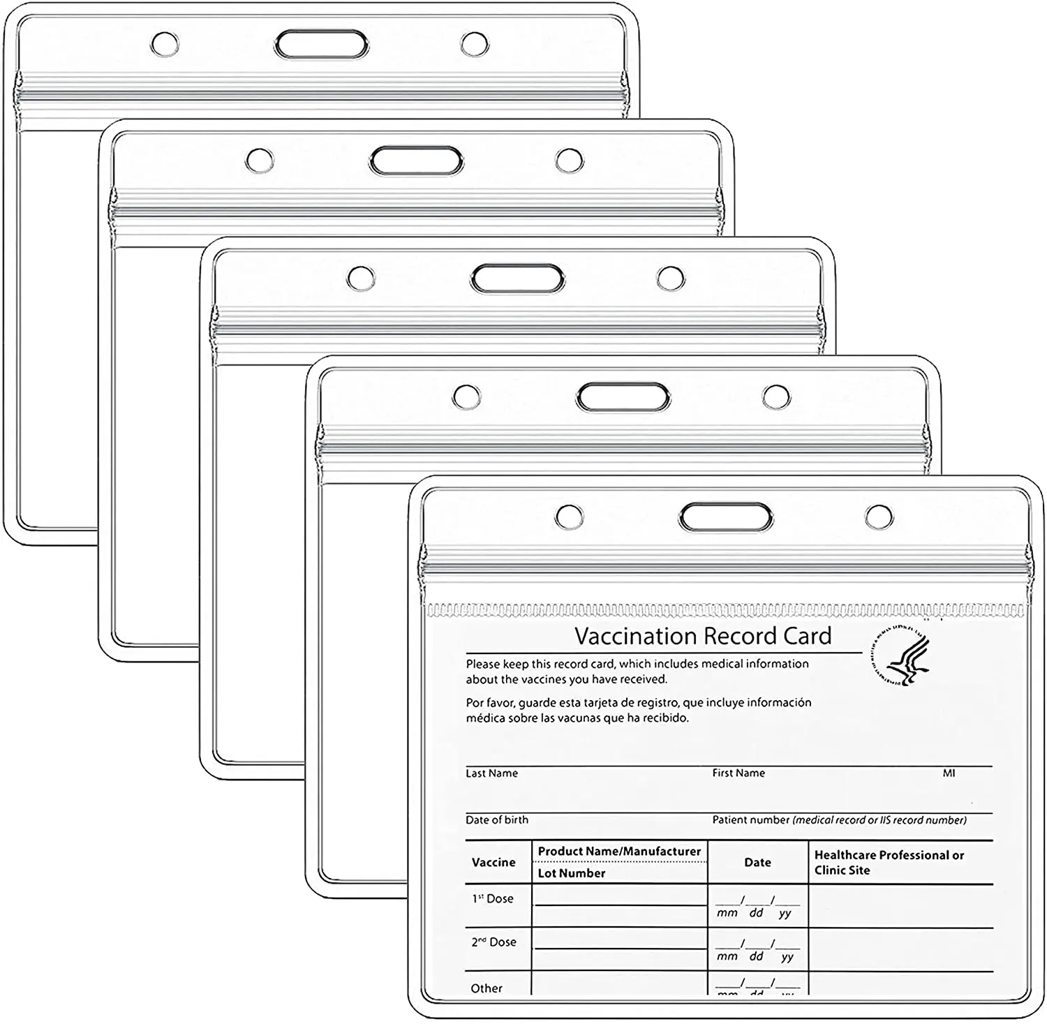5 Pack Vaccination Card Protector, Immunization Record Vaccine Card Holder, Plastic Clear ID Card Holder Name Tags Badge Holders
5 Pack Vaccination Card Protector, Immunization Record Vaccine Card Holder, Plastic Clear ID Card Holder Name Tags Badge Holders