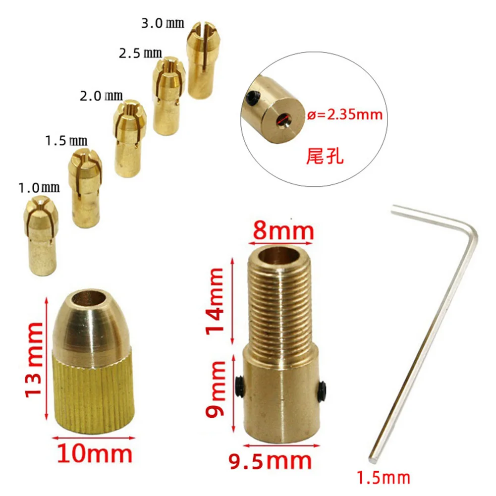 7pcs 0.5-3mm Mini Drill Chucks Adapter Collets Quick Chuck for Mini Tools Copper Drill Folder Copper Cap Axis Drill Collet Tools
7pcs 0.5-3mm Mini Drill Chucks Adapter Collets Quick Chuck for Mini Tools Copper Drill Folder Copper Cap Axis Drill Collet Tools