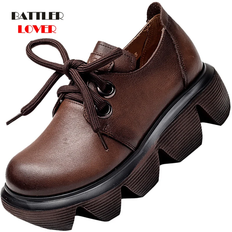 Natural Genuine Leather Loafers Shoes for Women 2021 Thick Flat Platform Shoes Round Toe Casual Sneakers Female Spring Footwear
Natural Genuine Leather Loafers Shoes for Women 2021 Thick Flat Platform Shoes Round Toe Casual Sneakers Female Spring Footwear
