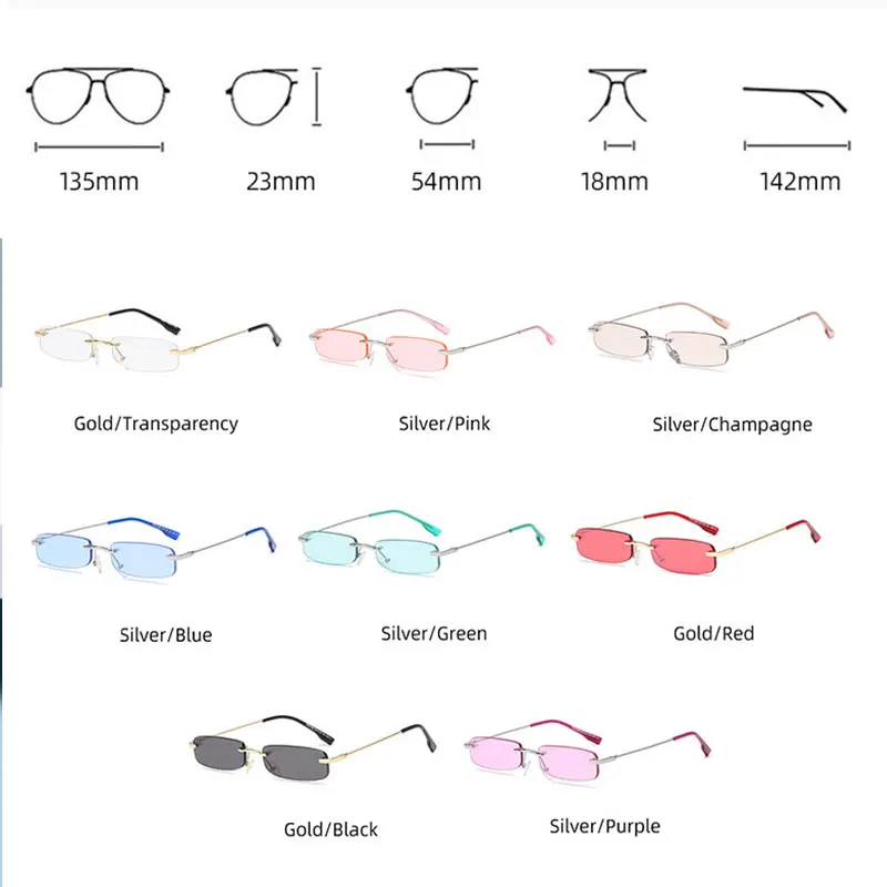 Classic Small Frame Rectangle Sunglasses 2021 Rimless Red Brand Designer Alloy Frameless Sun Glasses Colorful Vintage Eyeware 
Classic Small Frame Rectangle Sunglasses 2021 Rimless Red Brand Designer Alloy Frameless Sun Glasses Colorful Vintage Eyeware