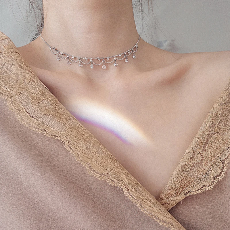 MEYRROYU Silver Color 2021 Newly Arrival цепочка Tassel Crystal Necklace Sweet Romantic Choker Wedding Jewelry On Neck Collar
MEYRROYU Silver Color 2021 Newly Arrival цепочка Tassel Crystal Necklace Sweet Romantic Choker Wedding Jewelry On Neck Collar