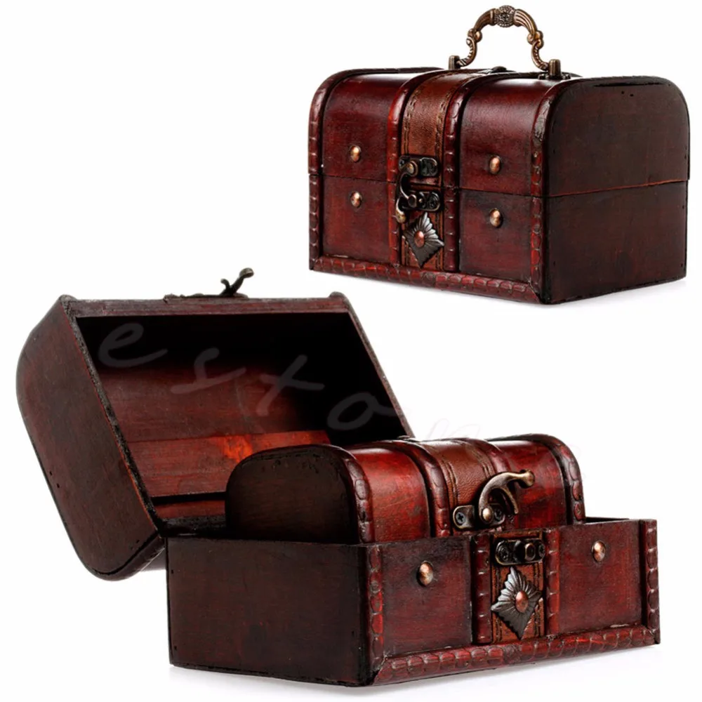 A40 New Hot 2 x Wooden Pirate Jewellery Storage Box Case Holder Vintage Treasure Ches Set
A40 New Hot 2 x Wooden Pirate Jewellery Storage Box Case Holder Vintage Treasure Ches Set