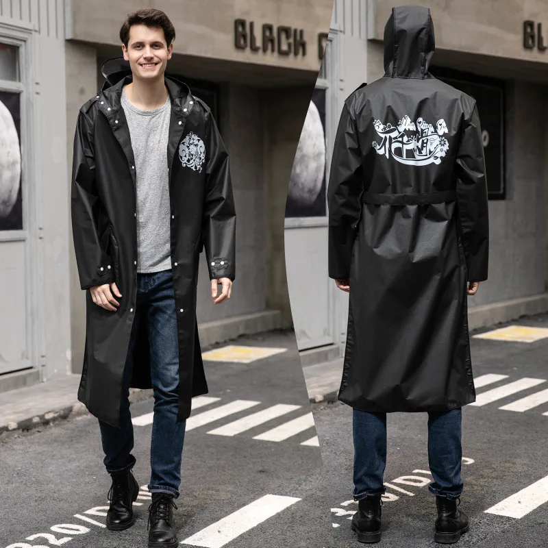 EVA Korean Belt Lovers Raincoat Universal Adult Long Outdoor Hiking Poncho Black Waterproof Windbreaker Couple Rainwear LD685
EVA Korean Belt Lovers Raincoat Universal Adult Long Outdoor Hiking Poncho Black Waterproof Windbreaker Couple Rainwear LD685