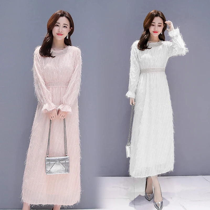 Fashion White O-neck Maxi Dress for Women 2019 Autumn and Winter New Casual Bohemian Pink Dress Elegant Night Club Party Dresses
Fashion White O-neck Maxi Dress for Women 2019 Autumn and Winter New Casual Bohemian Pink Dress Elegant Night Club Party Dresses